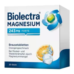 BIOLECTRA Magnesio 243 mg forte Arancio Scheda effervescente, 20 pz