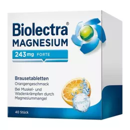 BIOLECTRA Magnesio 243 mg forte Arancio Scheda effervescente, 40 pz