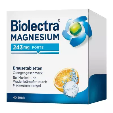 BIOLECTRA Magnesio 243 mg forte Arancio Scheda effervescente, 40 pz BIOLECTRA Magnesio 243 mg forte Arancio Scheda effervescente, 40 pz