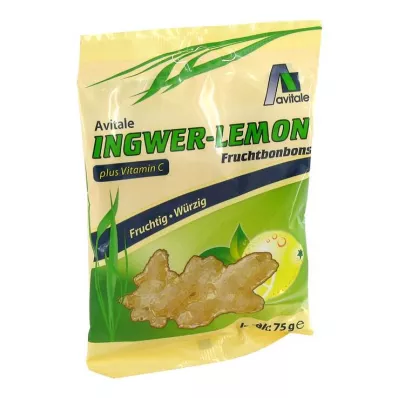 Caramelle allo zenzero e limone + vitamina C, 75 g