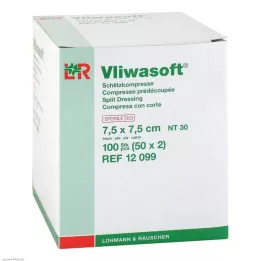 VLIWASOFT Compresse a fessura 7,5x7,5 cm sterili 4l., 50X2 pz