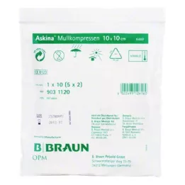 ASKINA compresse di garza 10x10 cm sterili, 5X2 pz