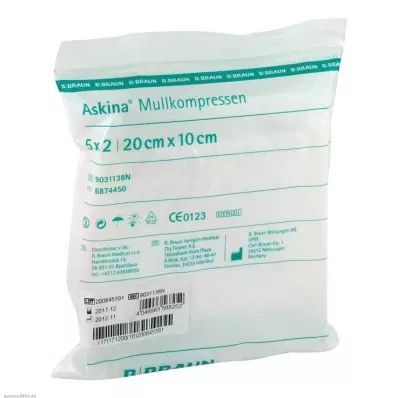 ASKINA compresse di garza 10x20 cm sterili, 5X2 pz ASKINA compresse di garza 10x20 cm sterili, 5X2 pz