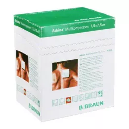 ASKINA compresse di garza 7,5x7,5 cm sterili, 25X2 pz