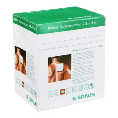 ASKINA compresse di garza 7,5x7,5 cm sterili, 25X2 pz