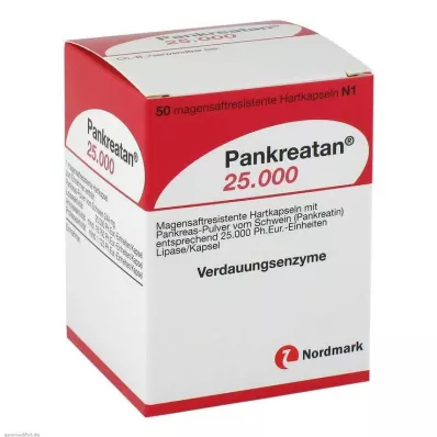 Pankreatan 25.000 capsule gastroresistenti, 50 pezzi