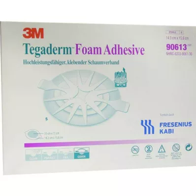 Tegaderm Adesivo in schiuma FK 14,3x15,6 cm ovale 90613, 5 pz Tegaderm Adesivo in schiuma FK 14,3x15,6 cm ovale 90613, 5 pz