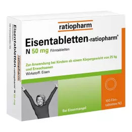 EISENTABLETTEN-ratiopharm N 50 mg compresse rivestite con film, 100 pz