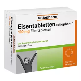 EISENTABLETTEN-ratiopharm 100 mg compresse rivestite con film, 100 pz