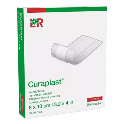 Benda per medicazione sensibile delle ferite Curaplast 8x10 cm, 10 pz Benda per medicazione sensibile delle ferite Curaplast 8x10 cm, 10 pz
