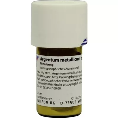 ARGENTUM METALLICUM praeparatum D 12 triturazione, 20 g