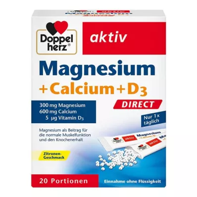 DOPPELHERZ Magnesio+Calcio+D3 DIRECT Pellet, 20 pezzi