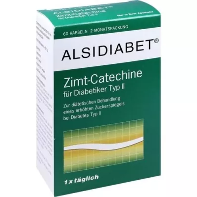 ALSIDIABET Catechine di cannella per il tipo di diabete II Capsule, 60 pz