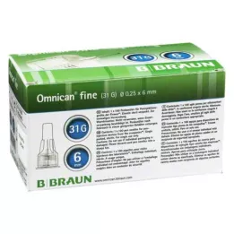 OMNICAN Cannula a penna fine 31 G 0,25x6 mm, 100 pz