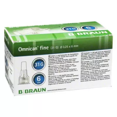 OMNICAN Cannula a penna fine 31 G 0,25x6 mm, 100 pz