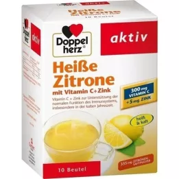 DOPPELHERZ granuli di vitamina C+zinco al limone caldo, 10 pz