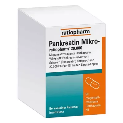 Pancreatina microrapporto.20000 capsule rigide gastriche, 50 pz