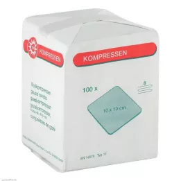 MULLKOMPRESSEN 10x10 cm non sterile 8x, 100 pz