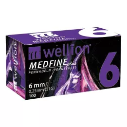 WELLION MEDFINE più aghi per penna da 6 mm, 100 pz
