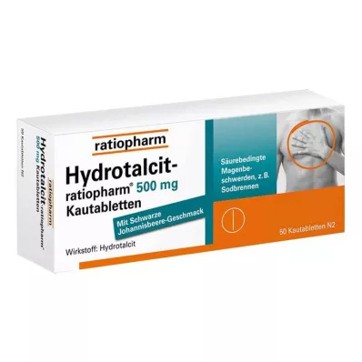 HYDROTALCIT-ratiopharm 500 mg compresse masticabili, 50 pz