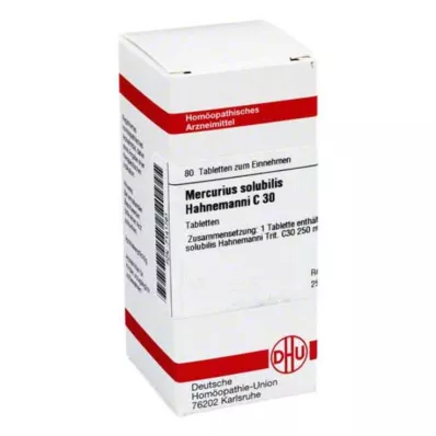 MERCURIUS SOLUBILIS Hahnemanni C 30 Compresse, 80 pz