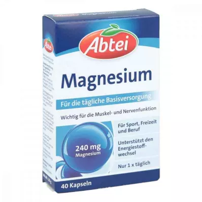 Capsule di magnesio Abbey (40 pezzi) Capsule di magnesio Abbey (40 pezzi)