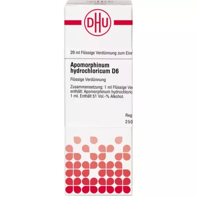 APOMORPHINUM HYDROCHLORICUM D 6 Diluizione, 20 ml