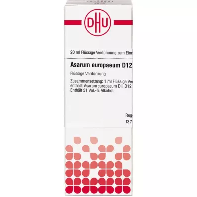 ASARUM EUROPAEUM D 12 Diluizione, 20 ml