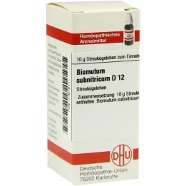 BISMUTUM SUBNITRICUM D 12 globuli, 10 g