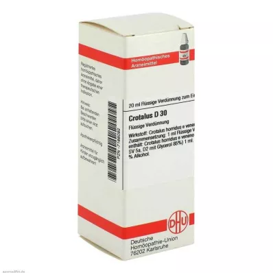 DHU Crotalus D 30 Diluizione, 20 ml DHU Crotalus D 30 Diluizione, 20 ml