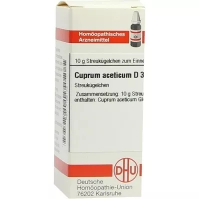 CUPRUM ACETICUM D 3 globuli, 10 g