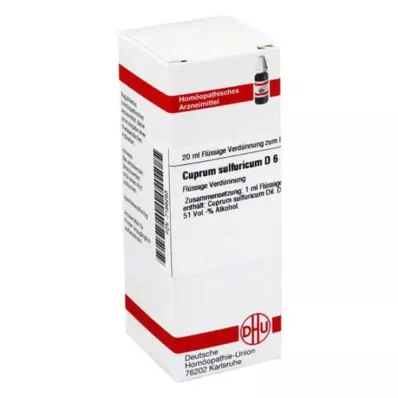 DHU Cuprum sulfuricum D 6 Diluizione, 20 ml DHU Cuprum sulfuricum D 6 Diluizione, 20 ml