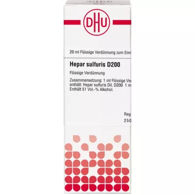 HEPAR SULFURIS D 200 diluizione, 20 ml