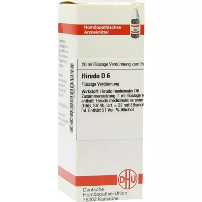 DHU Hirudo D 6 Diluizione, 20 ml DHU Hirudo D 6 Diluizione, 20 ml