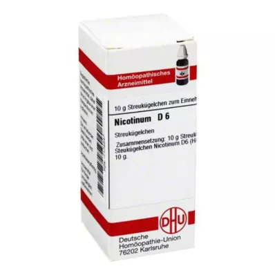 NICOTINUM D 6 globuli, 10 g