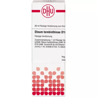 OLEUM TEREBINTHINAE D 10 Diluizione, 20 ml