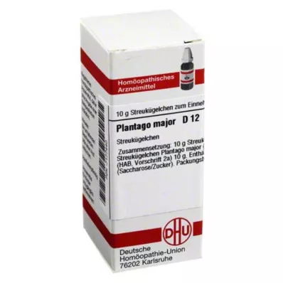 PLANTAGO MAJOR D 12 globuli, 10 g