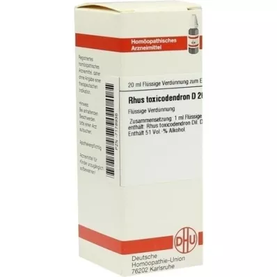 RHUS TOXICODENDRON D 200 diluizione, 20 ml