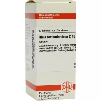 RHUS TOXICODENDRON C 15 compresse, 80 pz