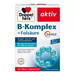 DOPPELHERZ Complesso B+acido folico in compresse, 45 pezzi