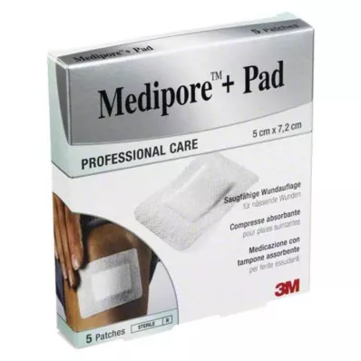 Medipore + Pad 3M 5x7,2cm 3562NP Cerotto, 5 pz