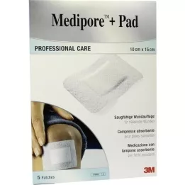 MEDIPORE+Pad 3M 10x15cm 3569NP Gesso, 5 pz