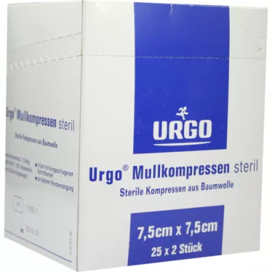 URGO MULLKOMPRESSEN 7,5x7,5 cm sterile, 25X2 pz