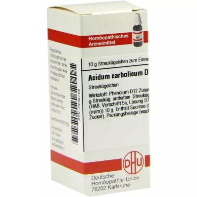 DHU Acidum carbolicum D 12 globuli, 10 g DHU Acidum carbolicum D 12 globuli, 10 g