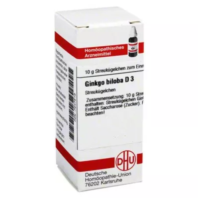 DHU Ginkgo biloba D 3 globuli, 10 g