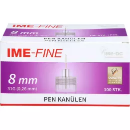 IME-Cannula a penna universale fine 31 G 8 mm, 100 pz
