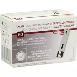 BEURER Strisce reattive per glicemia GL32/GL34/BGL60, 50 pz