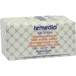 VLIESKOMPRESSEN 5x5 cm non sterile a 4 pieghe, 100 pz