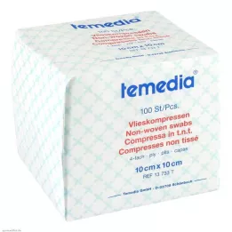 VLIESKOMPRESSEN 10x10 cm non sterile a 4 pieghe, 100 pz