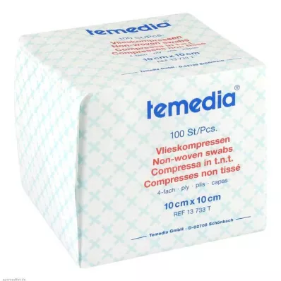 VLIESKOMPRESSEN 10x10 cm non sterile a 4 pieghe, 100 pz